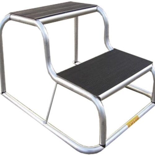 Milenco Original Doppeltrittstufe Aluminium mit gummierten Trittflächen