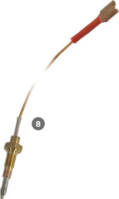 Thermoelement, alt, 4 Stck., 2x25cm & 2x45cm - Thetford Ersatzteil Nr. SSPA0150 - für Thetford-Kocher