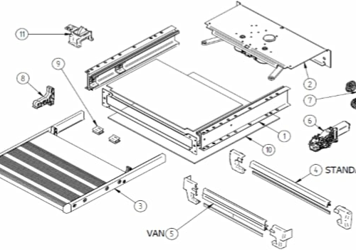 Trittbrett komplett 550 - Thule Ersatzteil Nr. 1500602736 - passend für Thule Slide-Out Step V12