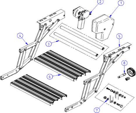 Trittbrett 380, 2 Stück - Thule Ersatzteil Nr. 308249 - passend für Thule Double Step