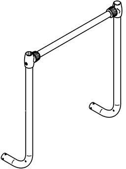 Tragrahmen-Querstrebe mit unteren Tragarmen - Thule Ersatzteil Nr. 1500602379 - für Sport G2 LV Fahrradträger