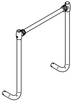 Tragrahmen-Querstrebe mit unteren Tragarmen - Thule Ersatzteile Nr. 1500602656 - für Sport G2 Doors Fahrradträger