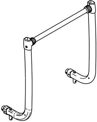 Tragrahmen-Querstrebe mit unteren Tragarmen - Thule Ersatzteil Nr. 1500602394 - für Excellent LV Fahrradträger