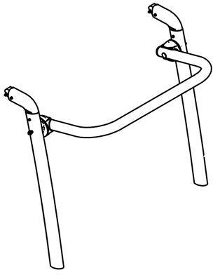 Tragrahmenbügel mit oberen Tragarmen - Thule Ersatzteil Nr. 1500602395 - für Excellent SV Fahrradträger