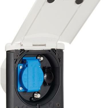 Multi-Außensteckdose, weiß