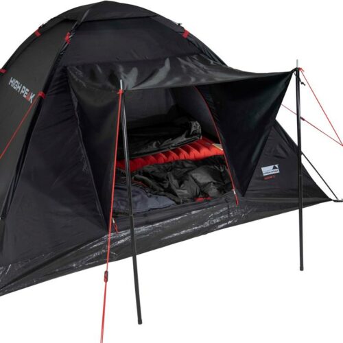 High Peak Beaver Kuppelzelt, 3-Personen, 200x180cm, schwarz