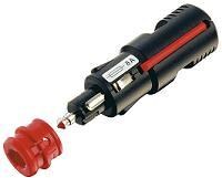 Pro Car Universalstecker, 8A, 12/24V, mit Sicherung und geschraubter Zugentlastung