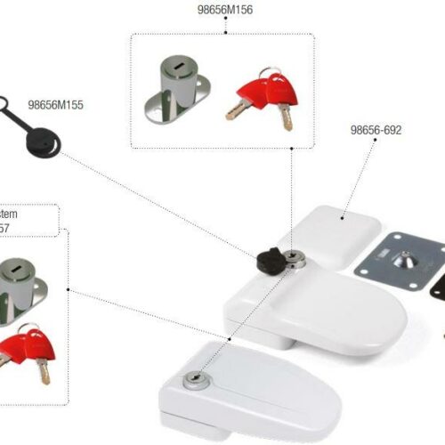 Ersatzschlösser 3er Kit - Fiamma Ersatzteil-Nr. 98656M157 - passend zu Safe Door