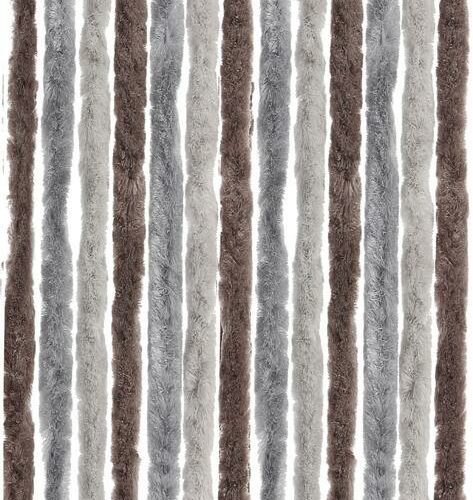 Brunner Acapulco Flauschvorhang, 70x205cm, grau/braun