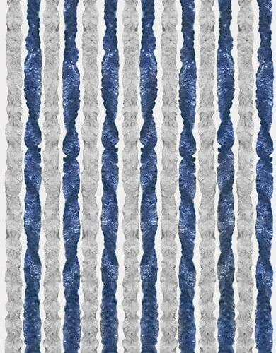 Brunner Acapulco Flauschvorhang, 70x205cm, grau/blau