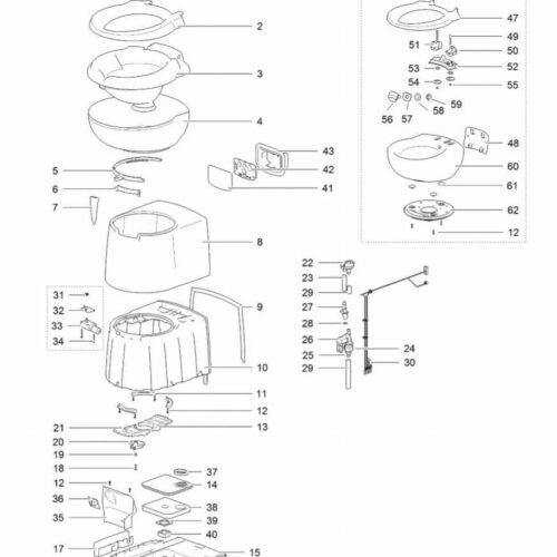 Electric Blade Motor - Thetford Ersatzteil-Nr. 93415 - für Cassettentoilette