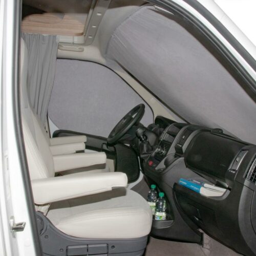 Hindermann Premio Thermomatten-Set, 3-teilig, für Fiat Ducato ab Bj. 2007 mit Innenverdunkelung, hellbeige