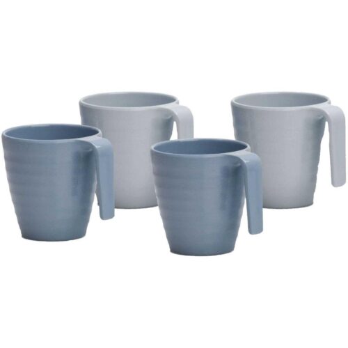 Flamefield Shades of Blue Tassen, 4er Set