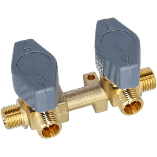 Truma Verteilerblock mit 2 Ausgängen, Messing, 8mm