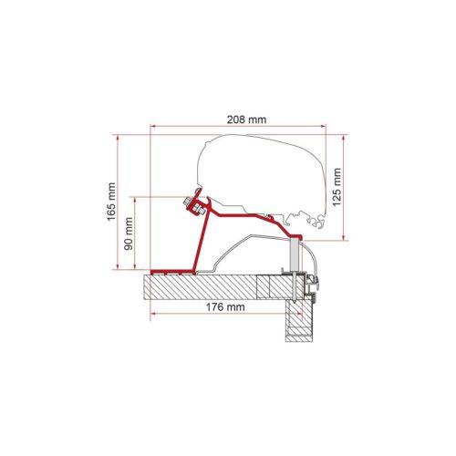 Fiamma F65/F80 Adapter für Kit für Caravan Hobby ab 2014