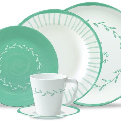 Waca Spring Green Geschirrset, 16-teilig