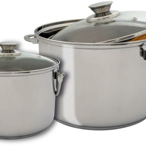 EuroTrail Rimini Kochtopf-Set, Edelstahl, 4-teilig