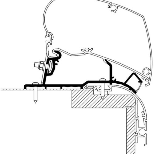 Thule Omnistor 9200/6300 Adapter für Hymer Eriba Nova 2020, 425cm