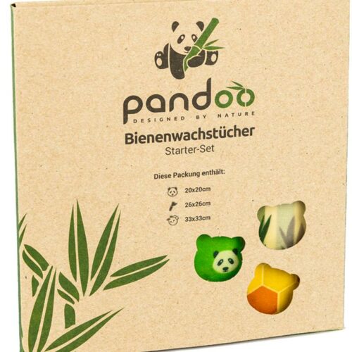 Pandoo Bienenwachstücher, 3er-Pack