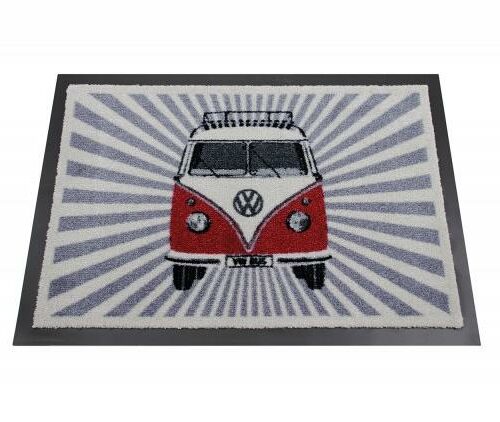 VW Collection VW T1 Fußmatte, 70 x 50 cm, Strahlen/rot
