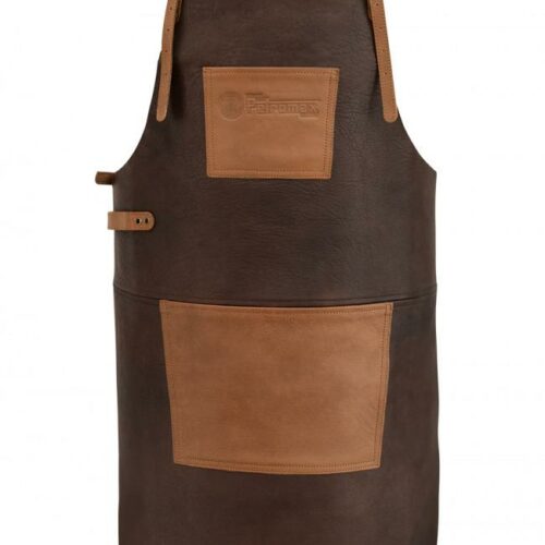 Petromax Büffelleder-Schürze mit gekreuztem Rückenband, baun