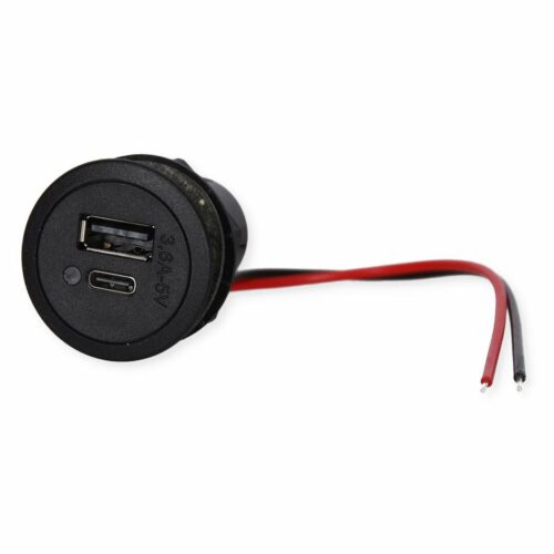 Pro Car Power-USB-C/A Doppelsteckdose, 12/24V