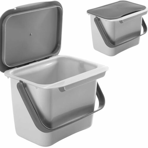 Metaltex Bin Tex Abfallsammler mit Deckel, grau