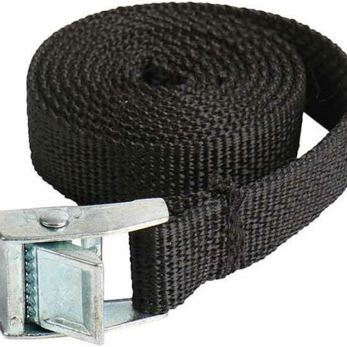 Spanngurt für Gasflaschenhalterung, mit Klemmschnalle, schwarz