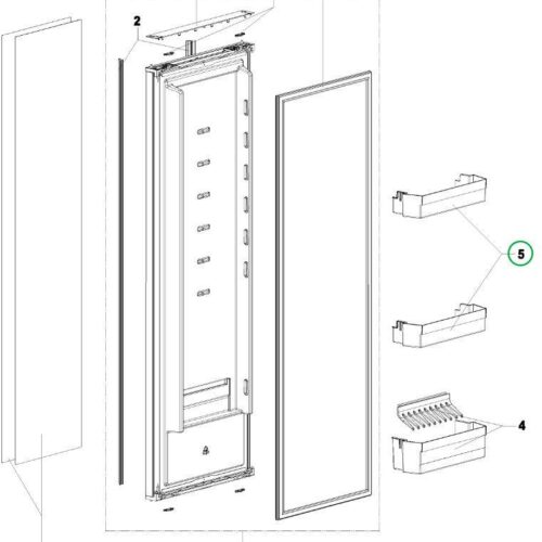 Türfach (2 Stück) – Dometic Ersatzteil Nr. 289078638 – für RML 10.4S