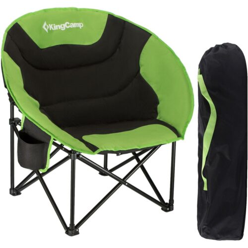 KingCamp MoonChair faltbarer Relax Sessel, schwarz/grün