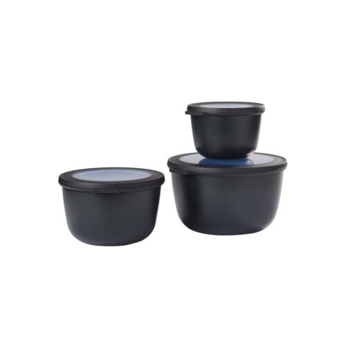 Mepal Cirqula Multischüssel-Set, rund, 3-teilig, nordic black