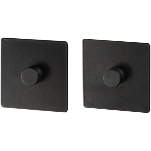 WENKO Turbo-Loc Adapter eckig schwarz, Klebepads, Befestigen ohne bohren, 2er-Set