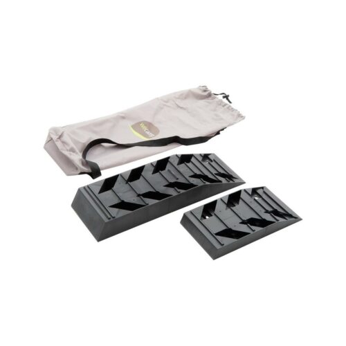 Wecamp Level Auffahrkeil, 2er-Set, schwarz