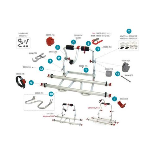 Lasche 35/30 grau - Fiamma Ersatzteil Nr. 98656-145 - für Carry-Bike CL