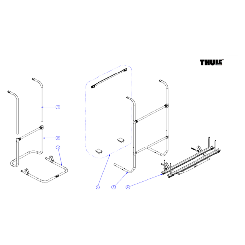 oberer Tragarm - Thule Ersatzteil Nr. 1500602649 - für Sport G2 tour