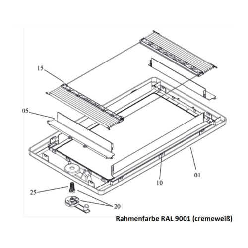 Insektenschutz und Verdunkelungssystem - Dometic Ersatzteil-Nr. 4460000225 - für Midi-Heki Style