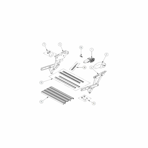 Trittbrett - Thule Ersatzteil Nr. 1500602270 - für Single Step V10 12V460