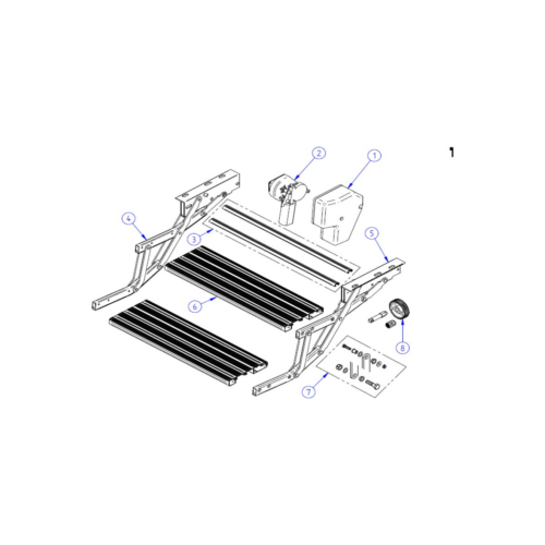 Rahmenverbindung-Set - Thule Ersatzteil Nr. 1500602798 - für Double Step D 12V 553