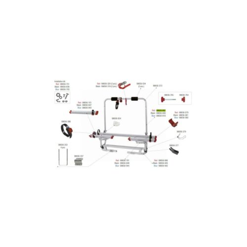 Kit seitliche Struktur - Fiamma Ersatzteil Nr. 98656-802 - für Carry-Bike Caravan XL A Pro 200