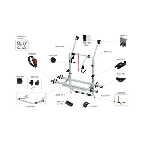 Obere Tragestruktur - Fiamma Ersatzteil Nr. 98656-083 - für Carry-Bike VW T4