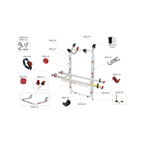 Obere Halteplatte - Fiamma Ersatzteil Nr. 98656-523 - für Carry-Bike Mercedes Vito