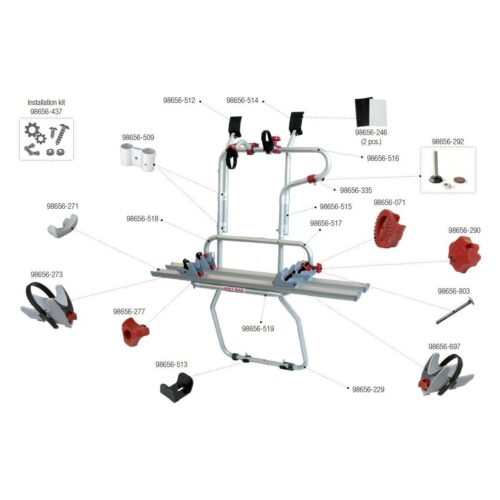 Tragarm für Tragestruktur - Fiamma Ersatzteil Nr. 98656-335 - für Carry-Bike Trafic D