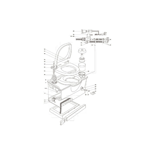 Spülschlauch - Thetford Ersatzteil Nr. 2010362 - für Cassette C3 weiß