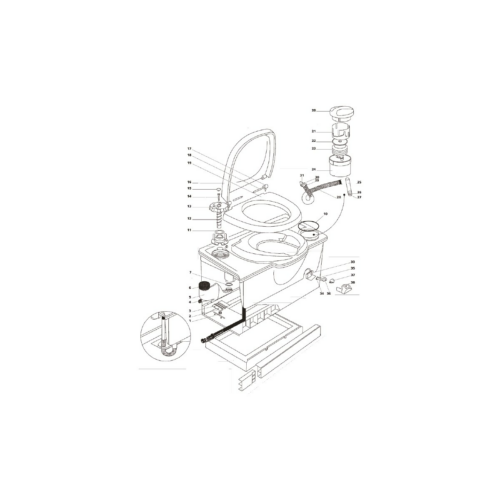 Ansaugschlauch - Thetford Ersatzteil Nr. 21066 - für Cassette C4