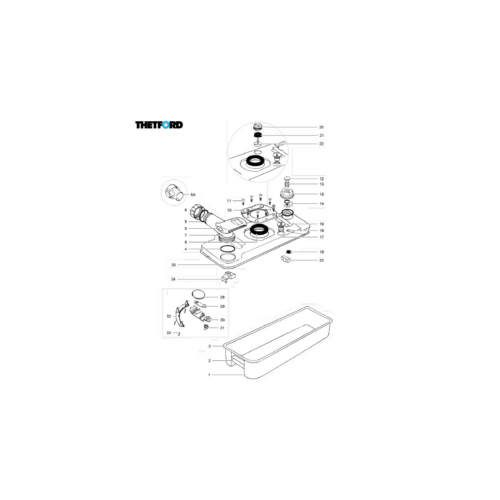Schieberknauf - Thetford Ersatzteil Nr. 20050174 - für Abwassertank C2/C3/C4 ab Bj. 06/2000