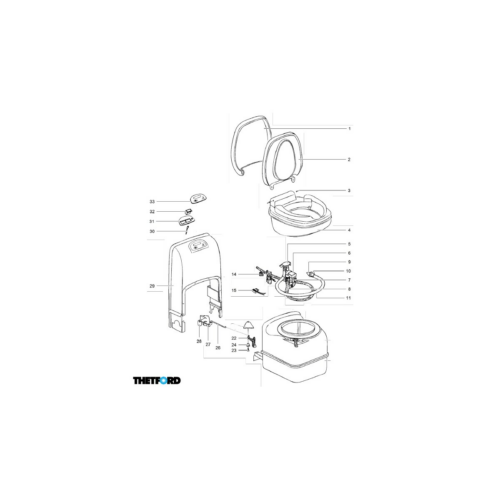 Schieberhalterung - Thetford Ersatzteil Nr. 23850 - für Cassette C200 CW-CWE / C200 S-CS