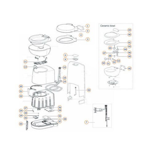 Kabelsatz - Thetford Ersatzteil Nr. 50761 - für Cassette C250S/C250CS