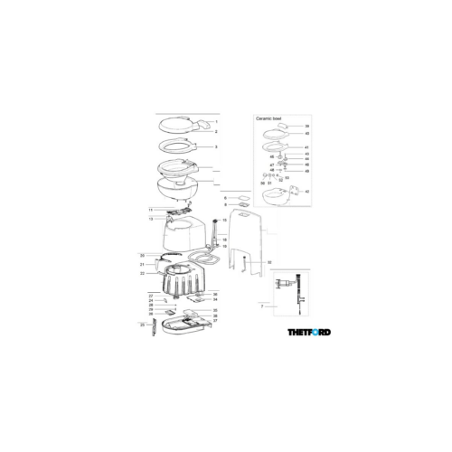Kabelsatz - Thetford Ersatzteil Nr. 50763 - für Cassette C250 CWE