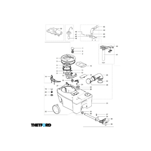 Pumpe - Thetford Ersatzteil Nr. 5074806 - für Abwassertank C250 - C260