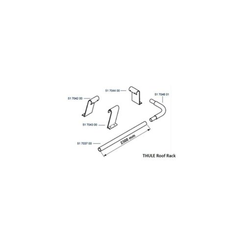 Ladder Support links 80mm - Thule Ersatzteil Nr. 1500600517 - für Roof Rack